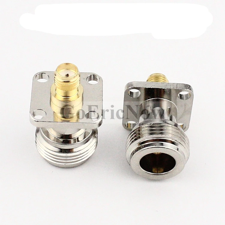 10 шт. RF коаксиальный N Женский к гнезду SMA с 4 отверстиями фланец 17 5*17 5