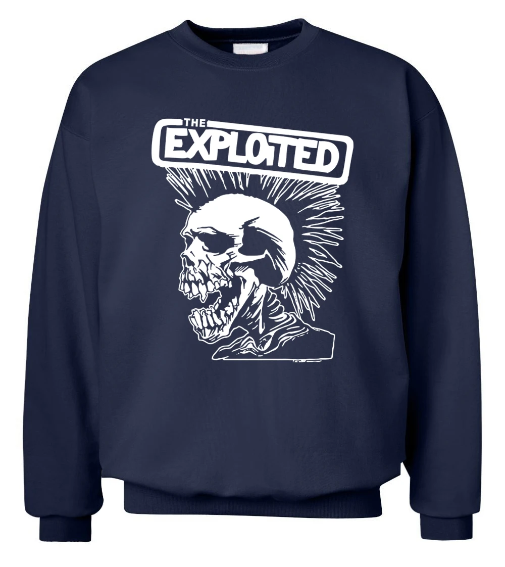 Панк Рок The exploited Swag череп мужская Толстовка Осень Зима новые модные толстовки крутая уличная одежда в стиле хип-хоп