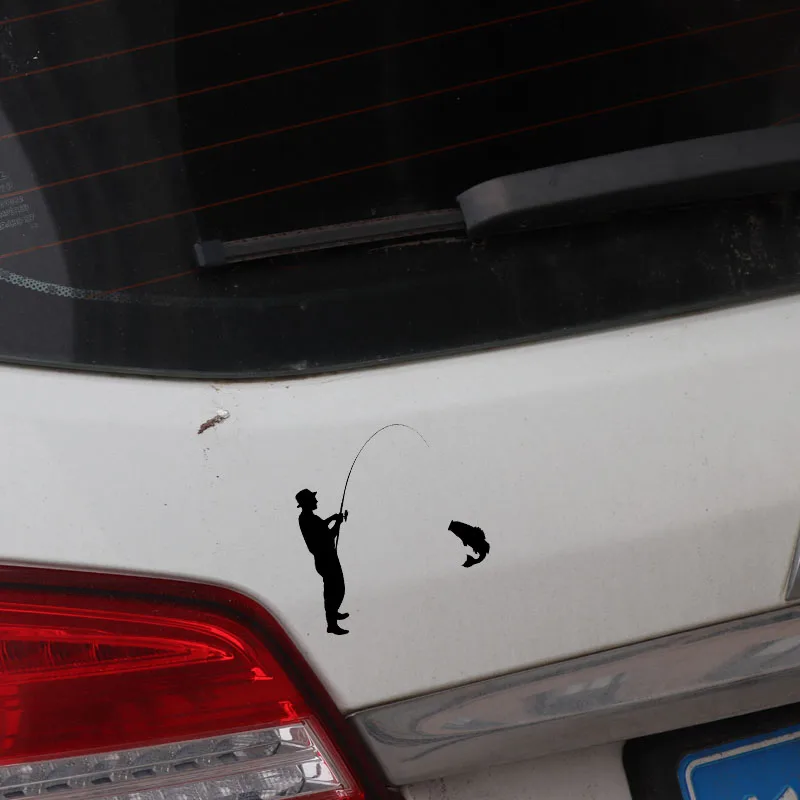 YJZT 15 4 см * 16 5 забавная рыболовная жизнь виниловая наклейка автомобильная для