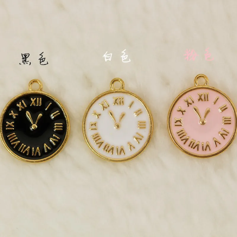 Jewelry Pendants Double-sided Clock Drip For Bracelet Necklace Hair Diy Jewelry Accessories