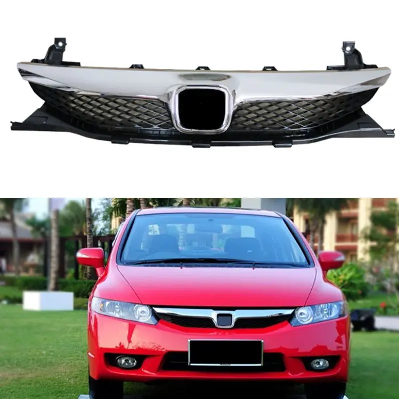 Подходит для Honda Civic FA1 2009 2010 2011 передний капот решетки сетки гриль вставка черного цвета сменный кабель автомобильные аксессуары