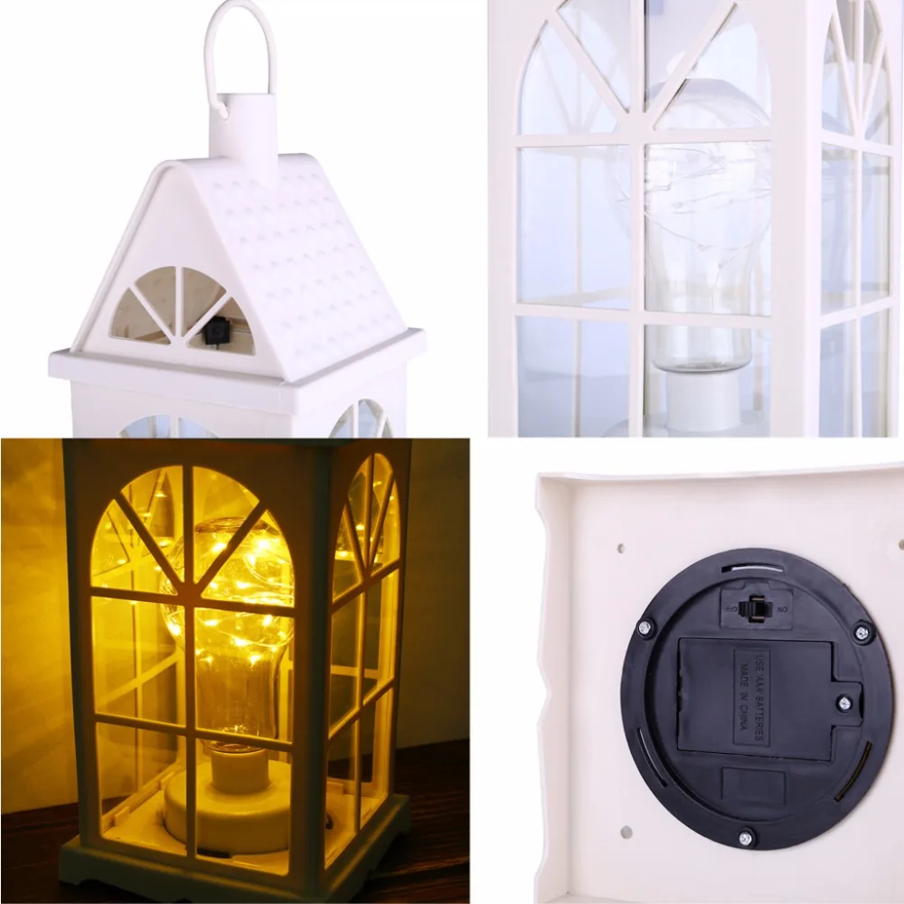 Europe 14&quot Tall Decorative Bulb Lantern 10-LED Copper Wire String Light Hanging Lamp For Courtyard | Лампы и освещение