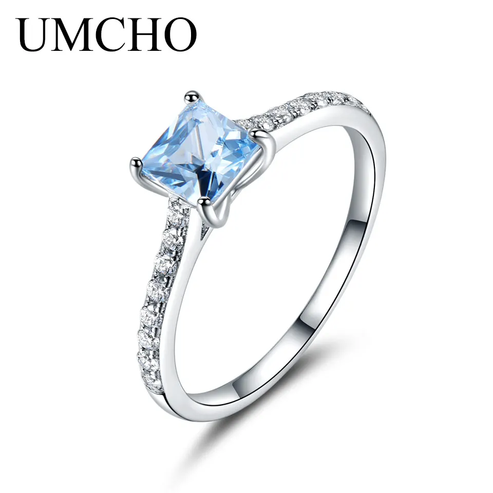Женское кольцо из серебра 925 пробы с голубым топазом|ring 925|ring forrings for women |