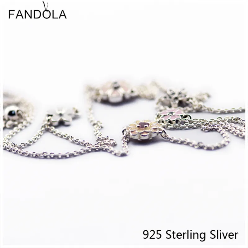 CKK поэтические цветы смешанные эмалированные Румяна розового кристалла ожерелье