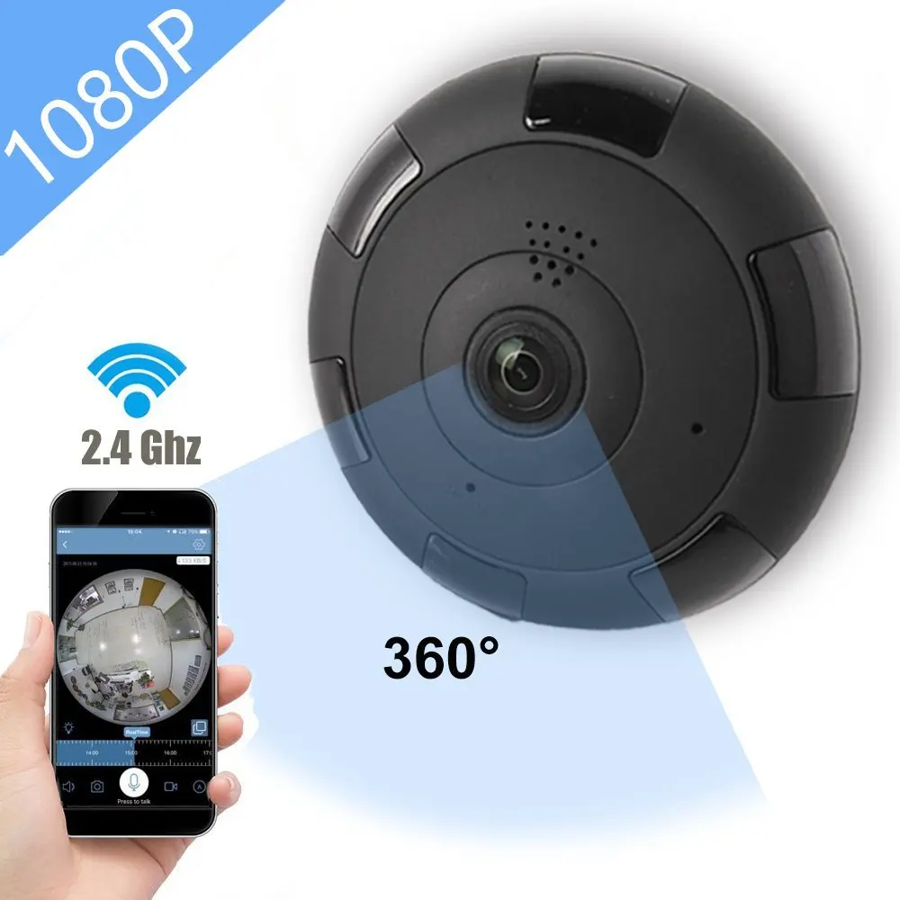 Kruiqi 960P беспроводная IP камера безопасности 2MP панорамная с ночным видением