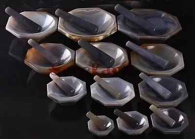 Смешивающая чаша с агатовым раствором и пестиком 140 мм набор лабораторных