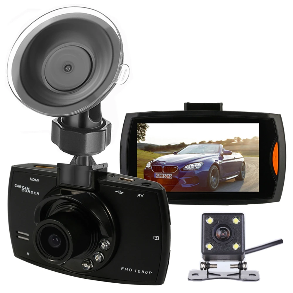 Podofo двойная камера s Автомобильный видеорегистратор G30 Full HD 1080P видео регистратор