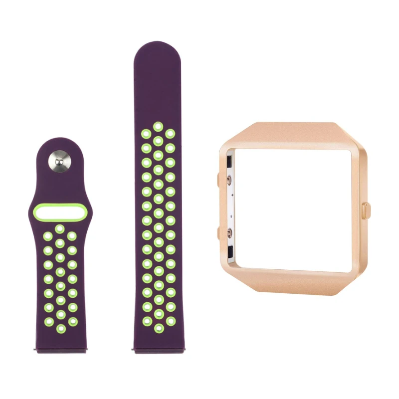 Bemorcabo для Fitbit Blaze полосы с рамкой, силиконовый сменный дышащий спортивный ремешок Браслет для Fitbit Blaze