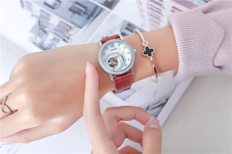 Женские часы автоматические механические часы женские Tourbillon часы Reloj Mujer Скелет час Топ бренд наручные часы Relogio Feminino