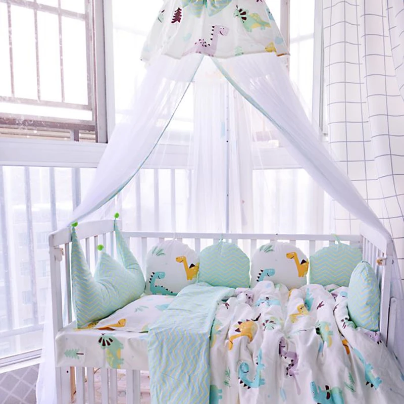 11 шт./компл. детская кровать бампер постельное белье моющаяся сборка хлопок принт