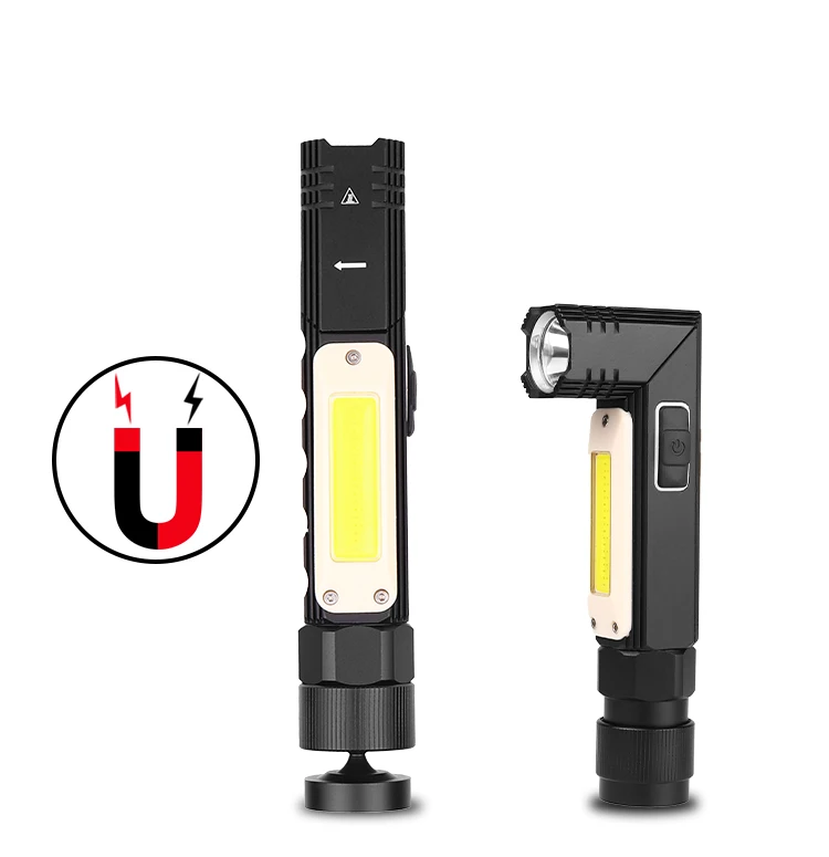 Многофункциональный светодиодный фонарик вращающаяся Рабочая лампа USB Перезаряжаемый светодиодный фонарик с сильным магнитом подходит для нескольких сцен