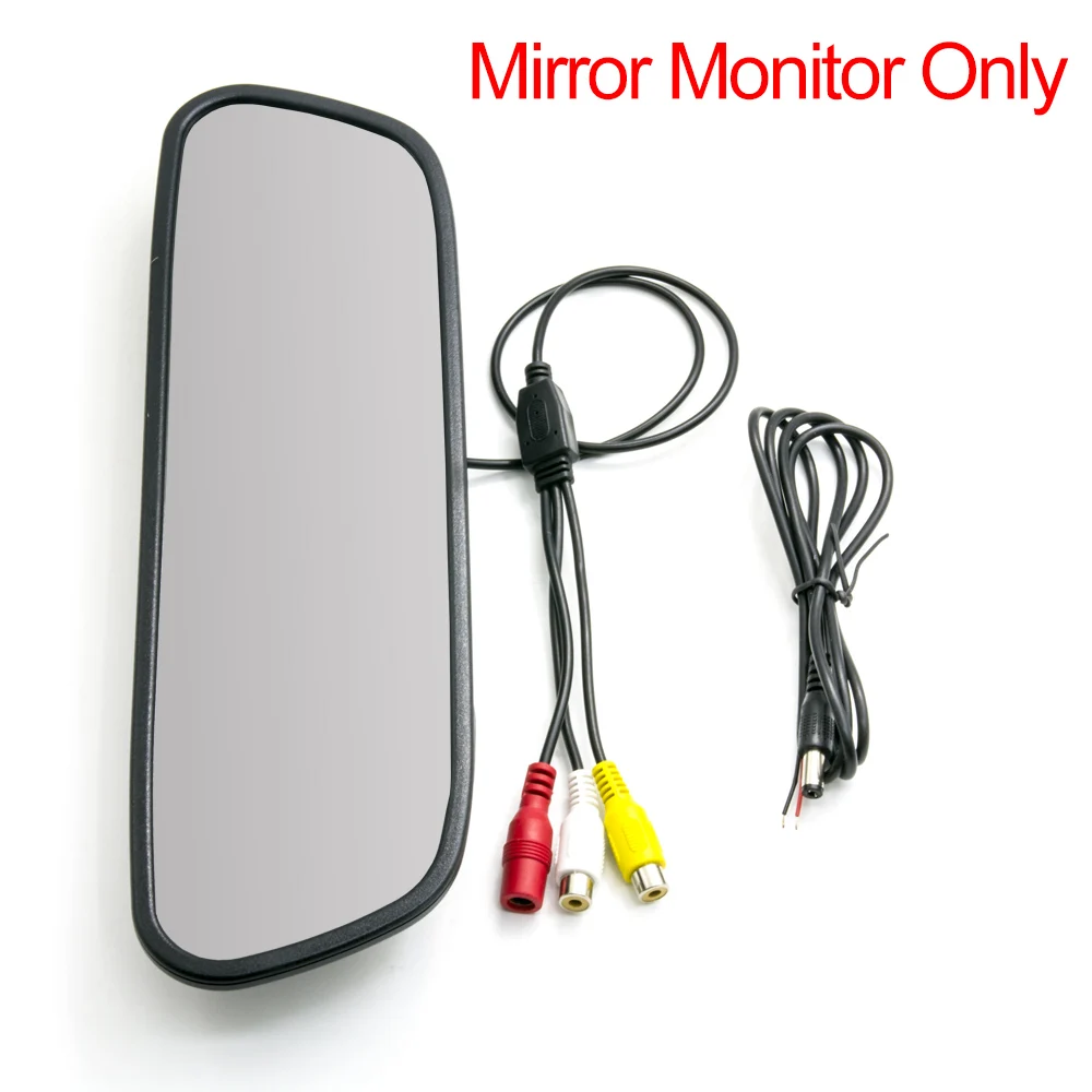 Monitor Only Owtosin Высокое разрешение HD 5 дюймов зеркало заднего вида монитор 800*480 Автомобильный парковочный монитор для камеры заднего вида 2CH видео вход - Цвет: Monitor Only