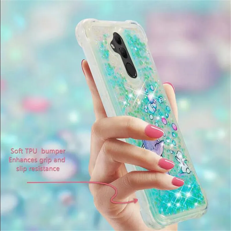 Bling Quicksand Case For Huawei Mate20 Liquid Glitter girl Back cover mate20Pro mate20lite Phone Cases coque |