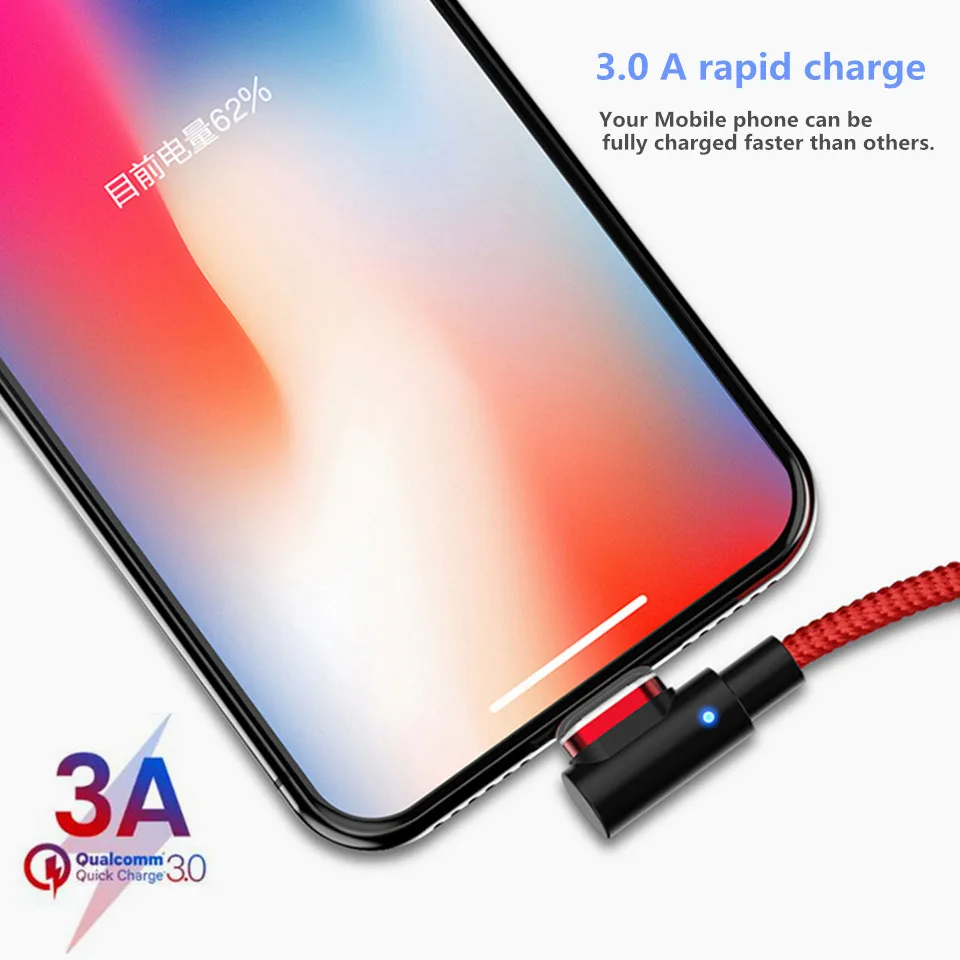 90 градусов usb type C/Micro USB/для IOS 3в1 Магнитный кабель USB-C/type-C быстрое зарядное устройство магнитный кабель для iPhone кабель для мобильного телефона