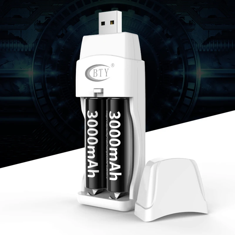 1 шт. Быстрая зарядка USB беспроводное Удобное Зарядное устройство для AA AAA Ni MH 5 V
