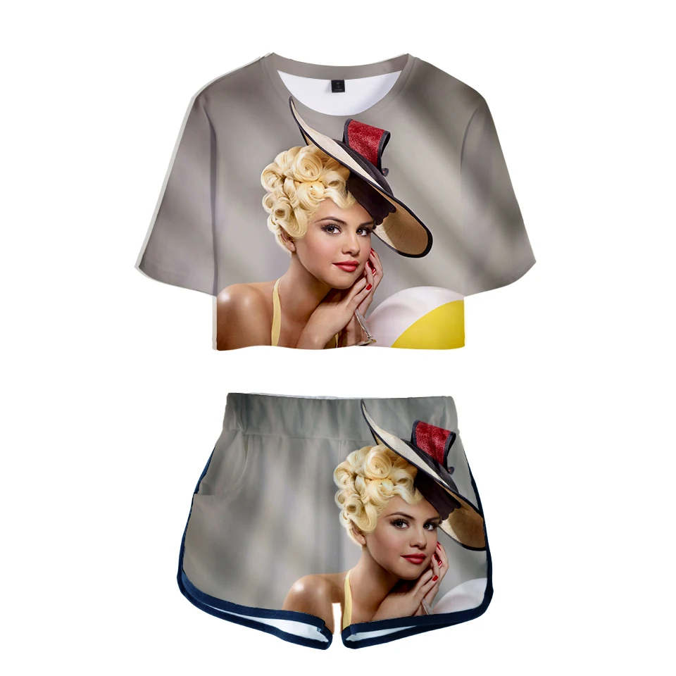Aikooki Selena хип хоп весна лето крутые сексуальные футболки с коротким рукавом 3D