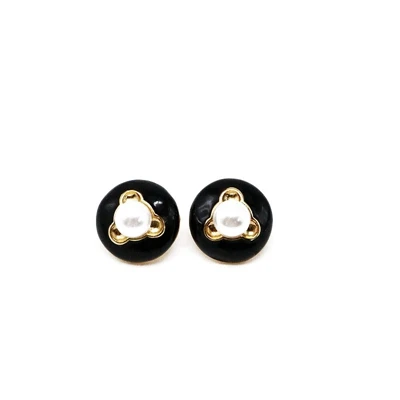 No.4 with stud Free Shipping Round Square Earring Multi-Colors European Geometry - Окраска металла: No.4 with stud