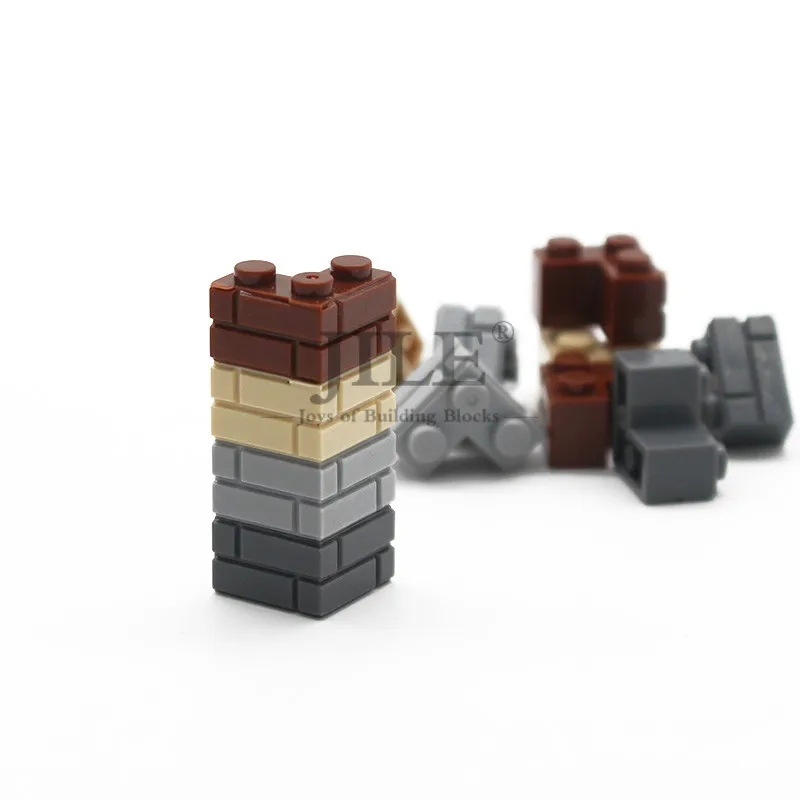 Модифицированный угол кирпича Moc 1x2 с профилем кирпичной кладки стена улица