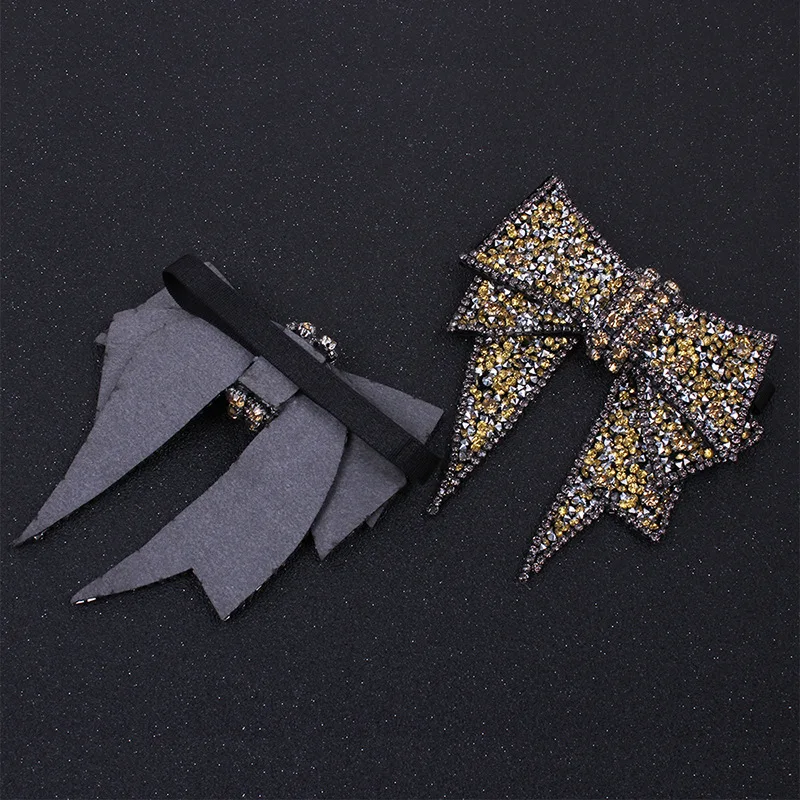 1 Pair Bowknot Crystal Decorations Shoes Clips Wedding Party Shoes Accessories Rhinstones Ornament DIY Manual Shoe Decorations