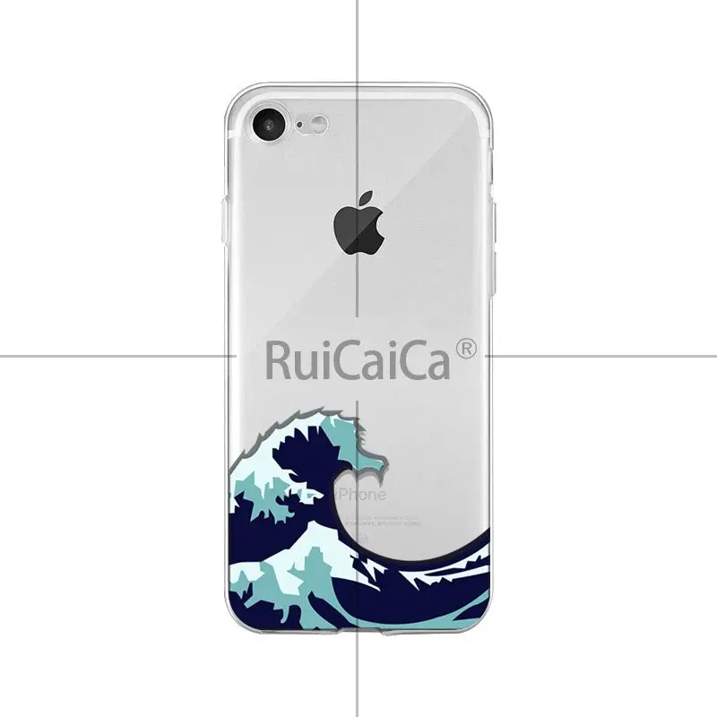 Ruicaica японский art wave прозрачный мягкий чехол для телефона iPhone X XS MAX 6 6 S 7 7 plus 8 8 Plus 5 5S XR