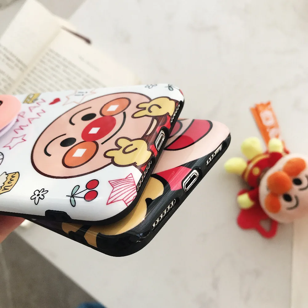 Для iphone 11 Pro Max силиконовый кронштейн мультфильм anpanman Мягкий мобильный чехол для телефона для iphone 6 6s 7 7plus 8 8plus X XR XS MAX чехол