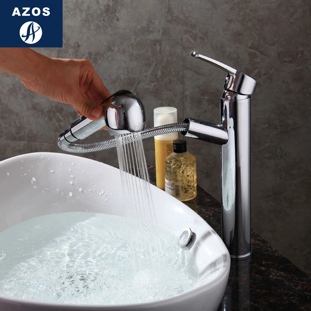 Смеситель для ванной комнаты с одной ручкой Поворотный душа Носик сосуд Раковина