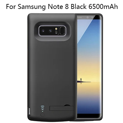 For Note 8 Black 25 шт./лот BRSUANG Батарея Зарядное устройство Чехлы 5000 6000 мА/ч, тонкие и легкие зарядным футляром для samsung S9 S10 S10 плюс S10 Note 8, 9 - Цвет: For Note 8 Black