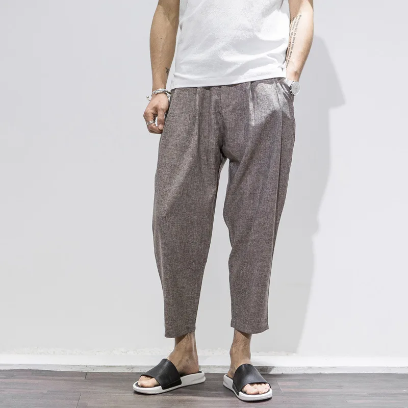 Новинка 2016 хлопковые свободные шаровары для отдыха брюки до щиколотки летние