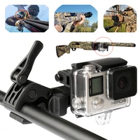 go pro hero 6 fixed clip holder gunfishing rodbowarrow selfie monopod base for gopro hero 5 6 4 sjcam sj4000 for xiaomi yi 4k