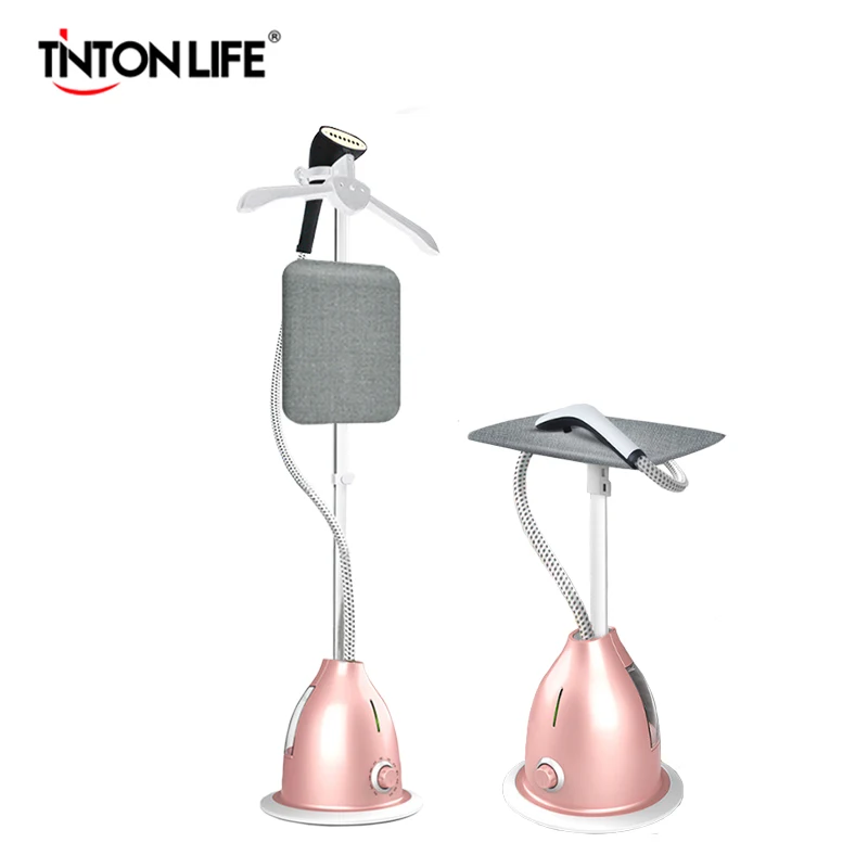 Pink TINTON LIFE паровой утюг 1800Вт с 1,6л водосборником отпариватель для разных материалов одежды паровой утюг с вешалкой и регулующейся удлинительной трубкой - Цвет: Pink