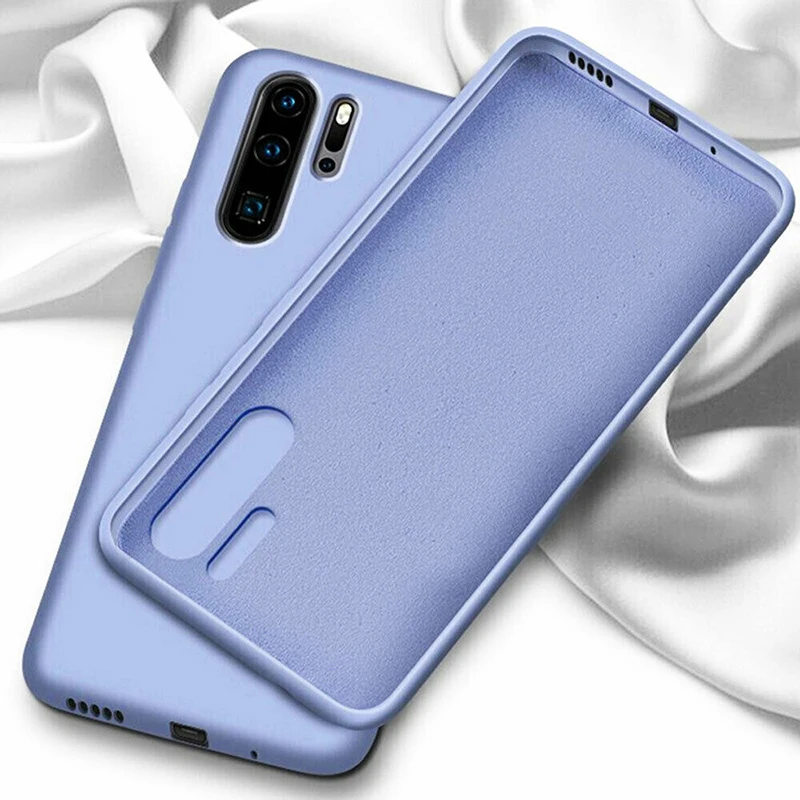 Фиолетовый Жидкий силиконовый чехол для huawei P30 P20 Pro mate 20 10 Lite роскошный шелковистый мягкий противоударный чехол для huawei P10 Plus P Smart - Цвет: Фиолетовый