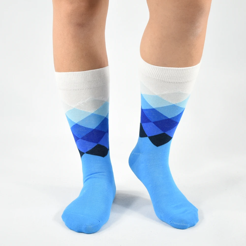 Носки мужские удлиненные х/б|happy socks|socks men highbusiness socks |