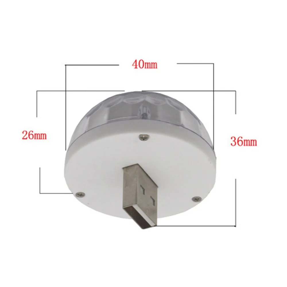 7 Цветов Мини USB Световые Эффекты Сцены Ди-джейской Дискотеки Шар-проектор RGB Освещение Лампа Музыка Рождество KTV Par