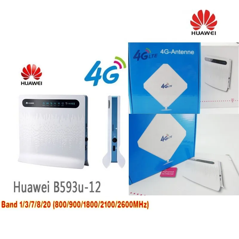 Разблокированный Huawei B593 беспроводной маршрутизатор 4G LTE TDD/FDD 100 Мбит/с Wi Fi +