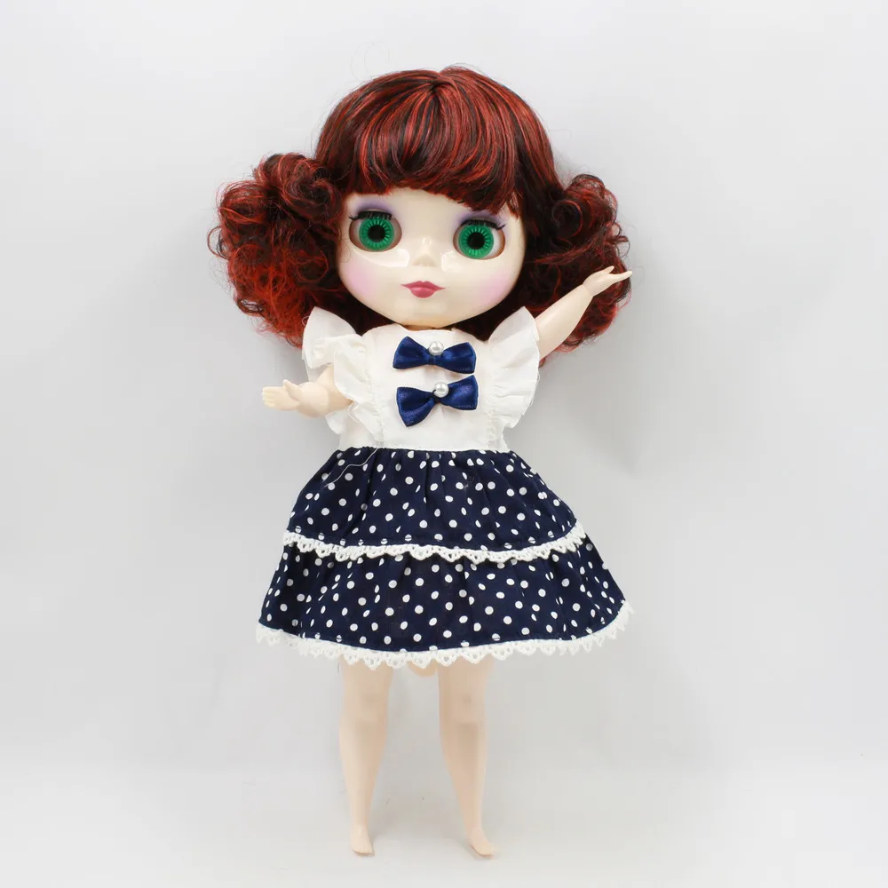 Пухленькая кукла blyth 1/6 30 см красный микс черные волосы с челкой/бахрома Жир Тела белая кожа подарок игрушка