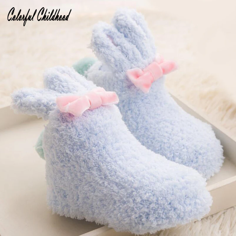 

lovely cozy bunny design terry socks kids winter children cotton socks toddler baby boy/girls leg warmer 0-3t