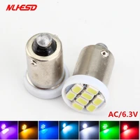 10pcs 6v ba9s 8smd lamps light plate w6w 8smd parking lamp car interitor led bulbs non ghostinganti flickering 44 47 t11 t4w