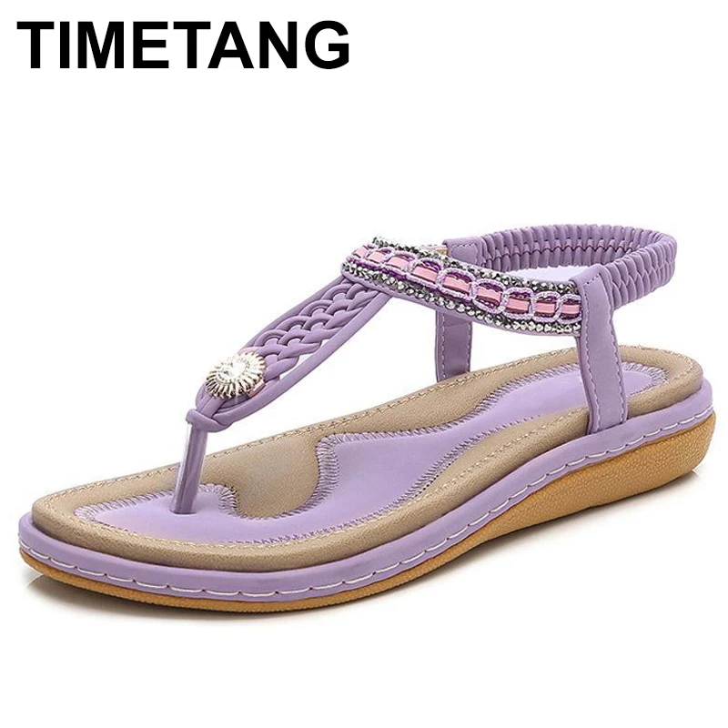 TIMETANG женская обувь удобные сандалии Вьетнамки Сезон лето Высокого качества