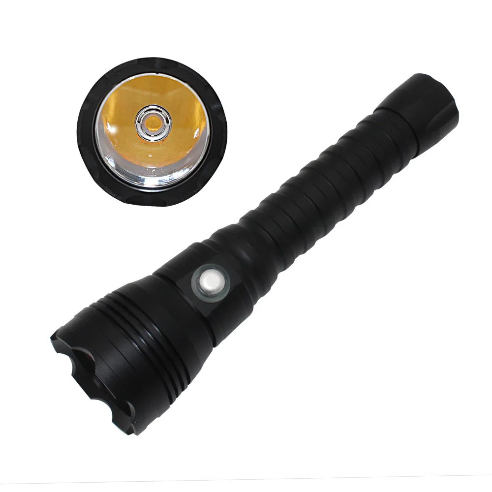 KC fire DL0112 Lotus attack head magnetron switch CREE-XHP70 2*26650 3000LM yellow light strong diving flashlight | Освещение