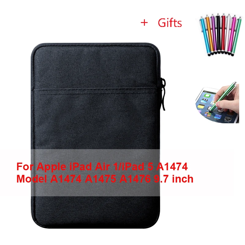 For iPad 5 Чехол-сумка для планшета для Apple i Pad 9,7 дюймов i Pad 5 Air 1 модель A1474 A1475 A1476 9,7 ''чехол из закаленного стекла+ ручка - Цвет: For iPad 5