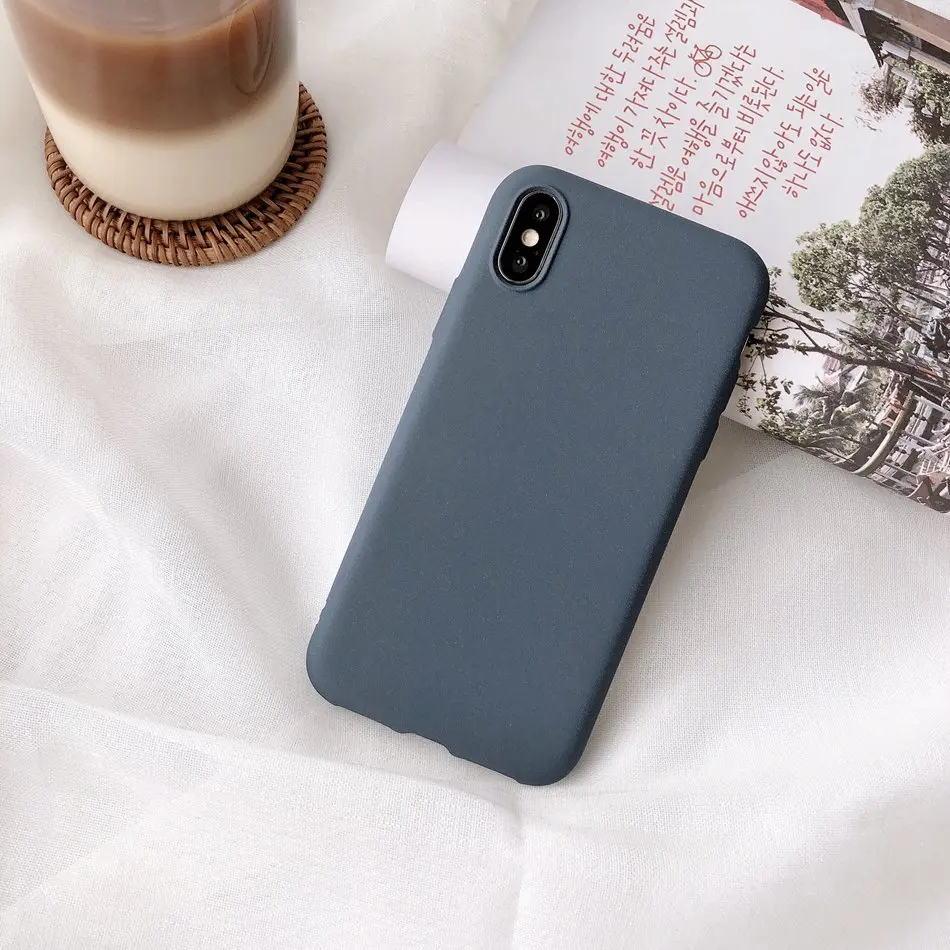 Тёмно-синий Для Redmi K20/Xiaomi 9T Pro Чехол сплошной цвет мягкий однотонный чехол для Redmi 7 Note 6 Pro 5 Plus S2 Go Ультратонкий матовый силиконовый чехол - Цвет: Тёмно-синий
