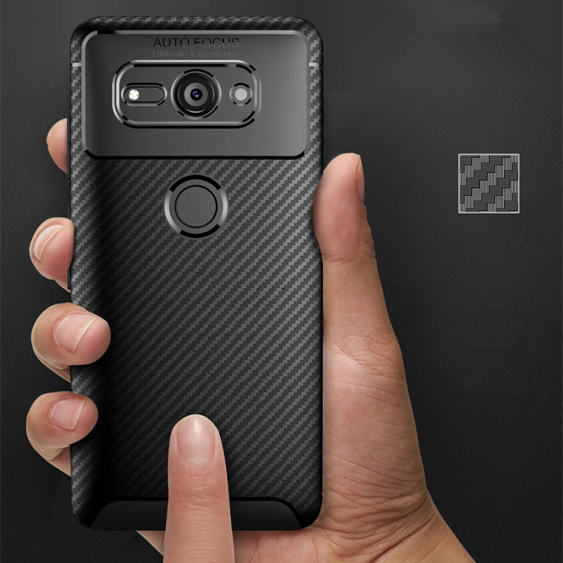 Carbon Fibre Case For Sony Xperia XZ2 XZ 2 Compact H8314 H8324 Rugged Armor Shockproof Soft Rubber Silicone Phone Back Cover | Мобильные