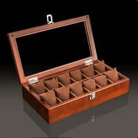 new wood watch display box organizer black top watch wooden case fashion watch storage packing gift boxes jewelry case