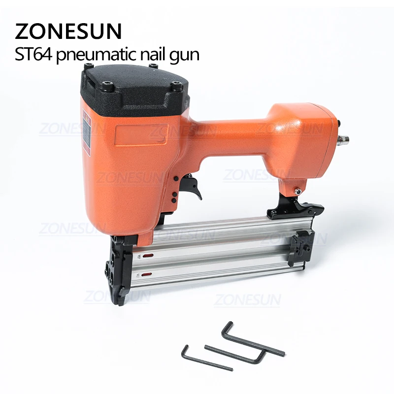 ZONESUN ST64 стальной Железный пистолет для гвоздей пневматический микропиннер