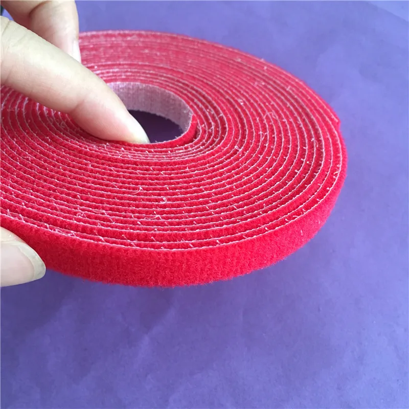

5 Meters YT504Y Red Hookloop Nylon Fastening Tape Magic Tape Strap Wide 10 mm Long/Short Hook Back to Back Cable Tie On Sale