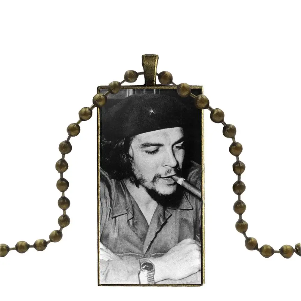 EJ glaze Ernesto Guevara El Che винтажное ювелирное изделие бронзовое цветное стеклянное