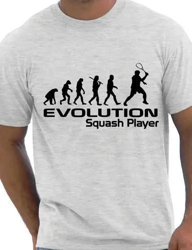 Смешная Мужская футболка для взрослых с изображением сквоша|evolution of man|evolution t-shirtmen