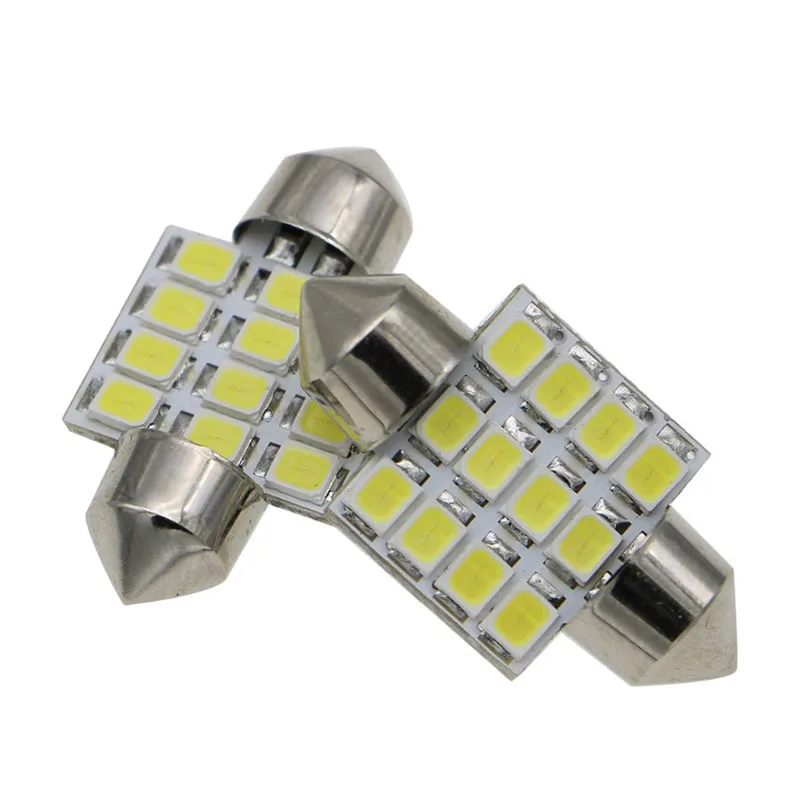 2 шт/10 шт белый 31 мм 1 25 &quot12 LED SMD Festoon Dome автомобильная лампа 3021 3022 DE3175 F-Best |
