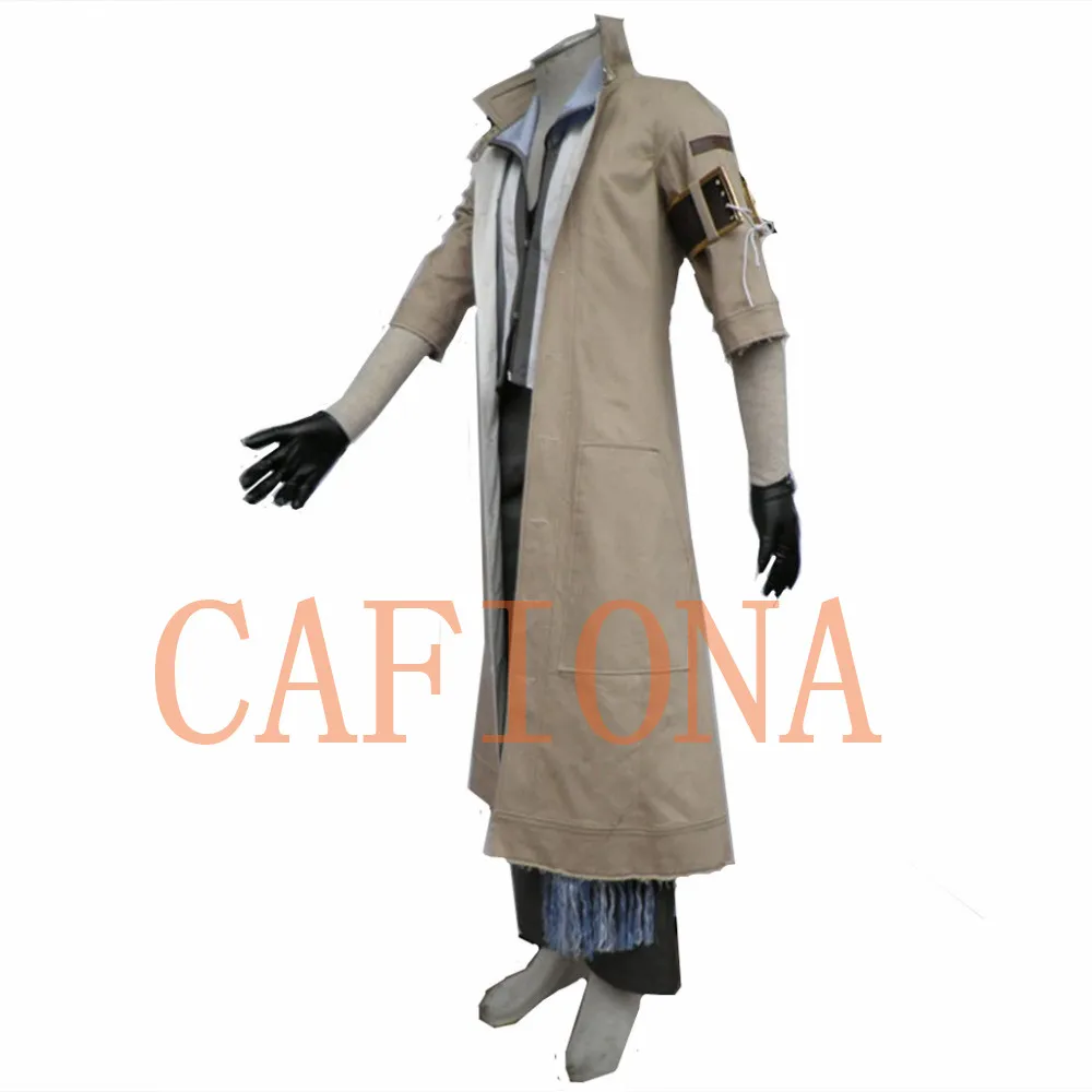 Cafiona Final Fantasy XIII Cosplay Snow Villiers cosplay Costume Outfit High Quality coat and pants set | Тематическая одежда и