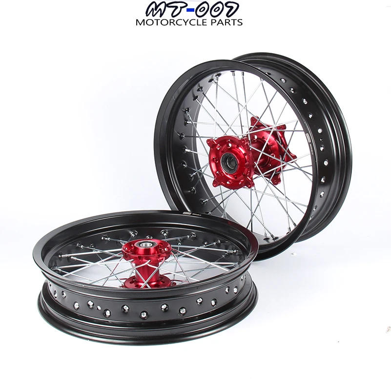 Комплект Колесных ободов SUPERMOTO 3 5/5 0*17 &quotдля HONDA CRF250R 2004 2013 CRF450R 2002 2012 2011 2010 2009 2008 2007